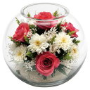 【お買い物マラソン限定10%OFFセール】ドライフラワー 花 ギフト プレゼント ガラス 花器 バラ 薔薇 アレンジ 贈り物 お祝い お供え おしゃれ 高級 母...