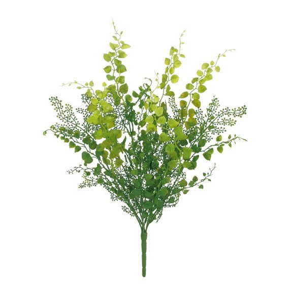 人工観葉植物 屋外対応 アジアンタムミックスリーフブッシュ 38cm 観葉植物 造花 フェイクグリーン 光触媒 CT触媒 インテリア [G-L]