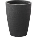 【樹木への取付費込】 カイト コニック ダークブラック 25cm 7.5号 テラコッタ 陶器 丸鉢 植木鉢 ポット
