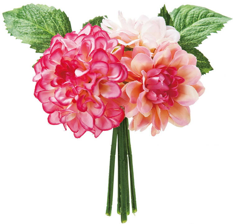 造花 花材 アーティフィシャルフラワー ダリアバンチ*3 ピンクグリーン 撮影 小道具 小物 撮影用