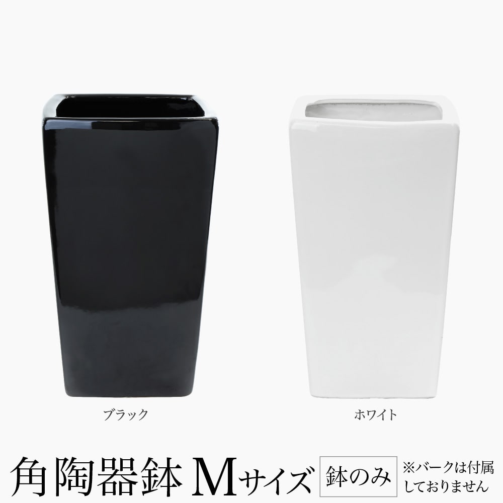 【マラソン期間中P5倍】フェイクグリーン ポット 鉢 アークオリジナル 角陶器鉢 Mサイズ(中サイズ) 人工観葉植物 観葉植物 造花 インテリア