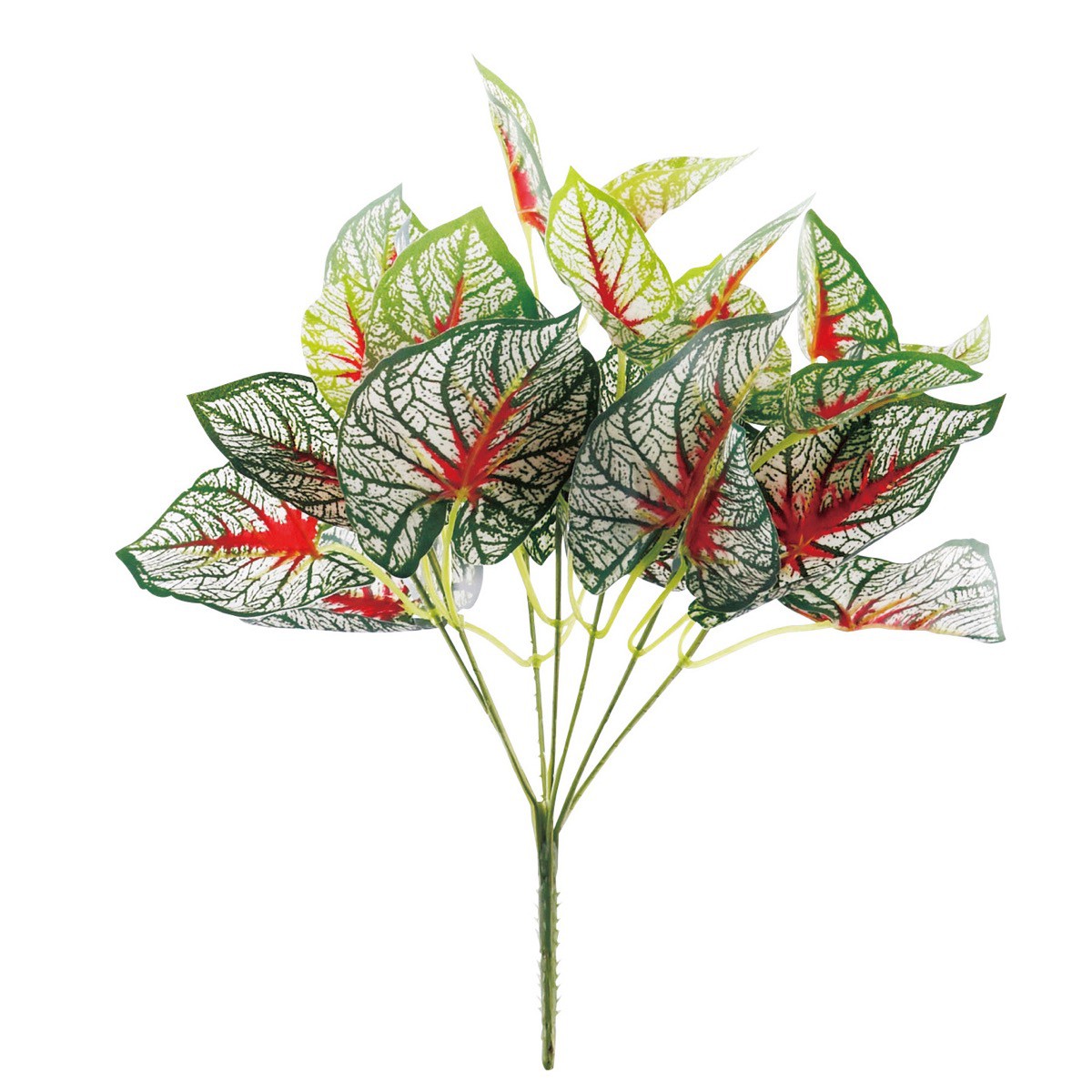 【6個から注文可能】 カラジウム 赤 30cm 人工観葉植物 フェイクグリーン 造花 インテリア おしゃれ CT触媒 消臭 抗菌