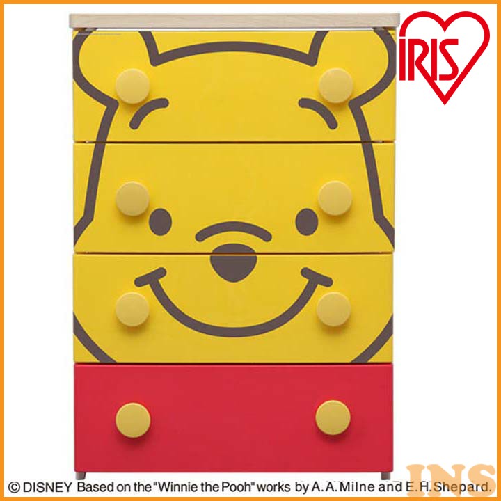 送料無料 チェスト キャラクターチェスト 4段 プ-さん NHG-W554 アイリスオーヤマ