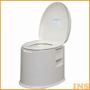 【最大400円クーポン】 ポータブルトイレ 簡単設置 機能的 シンプル TP-420V ホワイト【B固定】