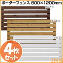 送料無料 【4枚セット】ボーダーフェンス 600×1200mm オークル・ホワイト・ブラウン(BD-01・W・B)【タカショー】
