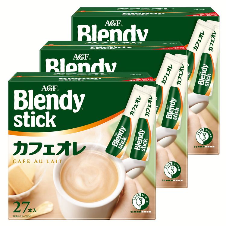 ◆15日限定ポイント5倍◆ ブレンディ ブレンディR スティック インスタント 【3個】「R」 カフェオレ27本 コーヒー カフェオレ 粉 AGF 【D】