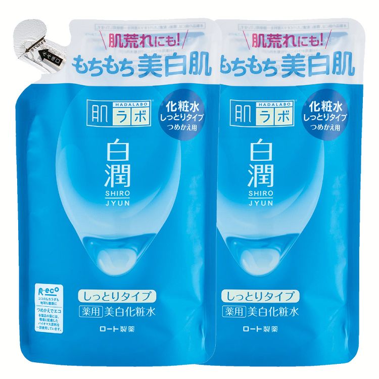 肌ラボ 詰め替え 化粧水 白潤 【2個】 薬用美白 しっとりタイプ 詰替え 170mL たっぷり 保湿 うるおう 明るい肌 肌ケア ロート製薬 【D】