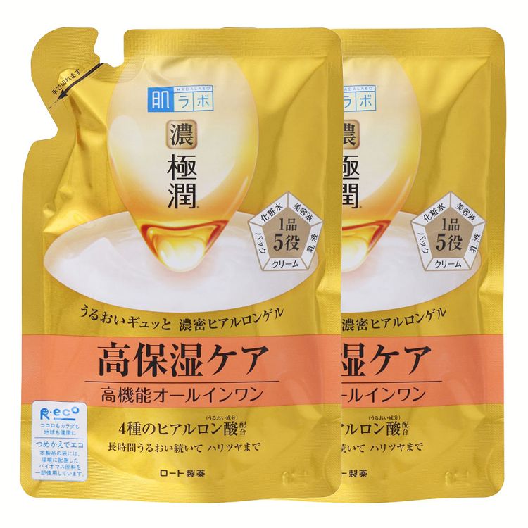 肌ラボ 詰め替え パーフェクトゲル 極潤 【2個】 詰替え用 80g スキン フェイス 研究 ビューティ コスメ トラブル 解消 お得 オールインワン つめかえ ロート製薬 【D】