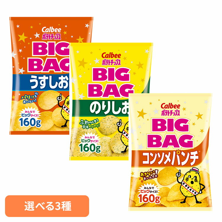 ビッグバッグポテトチップス Calbee ポテチ 大容量 パーティー イベント 芋 うすしお スナック カルビー うすしお のりしお コンソメパンチ