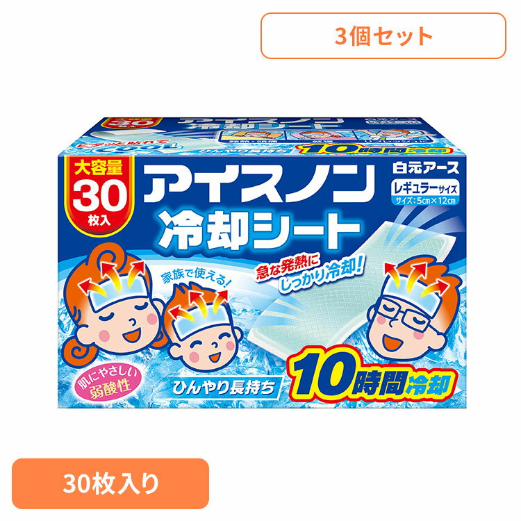 【3個】アイスノン 冷却シート 冷却 アイスノン 冷却シート アイスノン 冷却シート 冷却 発熱 熱中症 頭痛 大容量 ひんやり 暑さ対策 はくげんあーす 白元...
