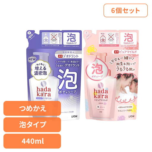 【6個セット】hadakara(ハダカラ) 泡で出てくる 薬用 ボディソープ つめかえ用 00619 00814ライオン スキンケア 浴用 ボディソープ ハダカラ 薬用デオドラントタイプ 泡 440ml LION LION デオドラント ピュアマイルド 【6個セット】hadakara(ハダカラ) 泡で出てくる 薬用 ボディソープ つめかえ用 00619 00814ライオン スキンケア 浴用 ボディソープ ハダカラ 薬用デオドラントタイプ 泡 440ml LION LION デオドラント ピュアマイルド