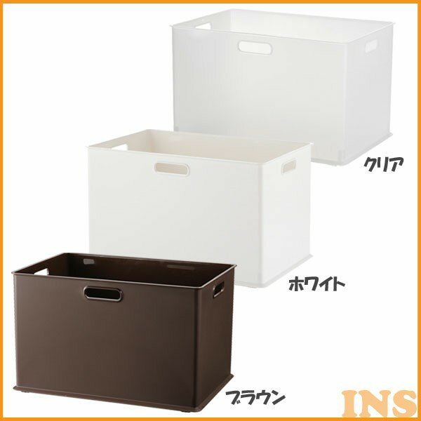 収納ボックス 収納ケース Squ インボックス L Sqb L クリア ホワイト ブラウン D サンカ カラーボックス用 収納ボックス 小物収納 収納ケース インナーケース 収納ボックス フタ付き おもちゃボックス深型 幅35 奥行50 高さ32cm 深型 プラスチック製 衣装