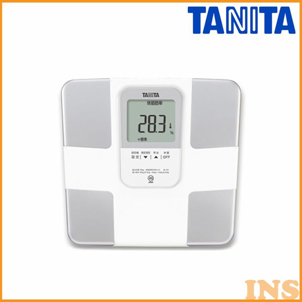 【 体脂肪】[TANITA]■商品サイズ（cm）：幅約30.5×奥行約28.4×高さ約4 ■重量：約1.2kg（電池含む） ■材質：ABS、AS、PE ■測定項目：体重（最小100g単位）・体脂肪率（判定付）・BMI・筋肉量（100g単位・判定付）・内臓脂肪レベル（0.5レベル単位・判定付）・基礎代謝量（判定付）・体内年齢・推定骨量（判定付）・過去データ（前回値）毎日家族で安心・安全に使える中型サイズの体組成計です♪ 子供のために安心・安全なものを選びたい方におススメ！ ◇マイサポ機能 ◇前回値との比較を矢印で表示 ◇軽量・コンパクト。立てかけ収納可能 ◇安心・信頼のJISマーク取得 ◇乗るだけで電源ON「乗るピタ」機能付き ◇乗りやすい大きな電極 あす楽に関するご案内 あす楽対象商品の場合ご注文かご近くにあす楽マークが表示されます。 対象地域など詳細は注文かご近くの【配送方法と送料・あす楽利用条件を見る】をご確認ください。 あす楽可能な支払方法は【クレジットカード、代金引換、全額ポイント支払い】のみとなります。 下記の場合はあす楽対象外となります。 ご注文時備考欄にご記入がある場合、 郵便番号や住所に誤りがある場合、 時間指定がある場合、 決済処理にお時間を頂戴する場合、 15点以上ご購入いただいた場合、 あす楽対象外の商品とご一緒にご注文いただいた場合【 体脂肪】[TANITA]