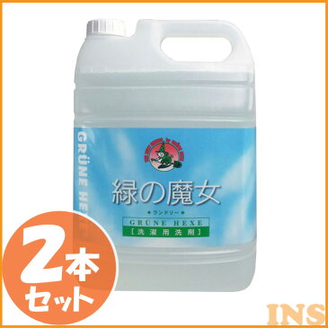 【2個セット】 緑の魔女 ランドリー 5l 緑の魔女 ランドリー 業務用 5L 5kg 洗濯洗剤 ミマスクリーンケア送料無料 洗剤 5000mL 緑の魔女 2本セット 液体洗剤 衣類用 大容量 ドイツ 洗濯機 作業服 パイプクリーナー 排水管掃除 掃除【D】【pickup】