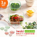 ◆クーポン利用で2,100円!!20時-30日16時迄◆ 保存容器 3点セット 耐熱ガラス iwaki 角型3点セット ギフトセット 保存容器ギフトセット 耐熱ガラス キッチン保存容器 ギフトセット保存容器 キッチン耐熱ガラス AGCテクノガラス グリーン・ピンク PSC-PRN3G1