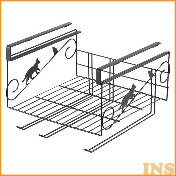 ラック キッチン用品 キッチン 収納 ネコの吊り戸棚下ラック 1305716 キッチン収納 タオル掛け 戸棚 つり戸棚 日本製 猫 国産 MADEINJAPAN キッチン用品 ヨシカワ