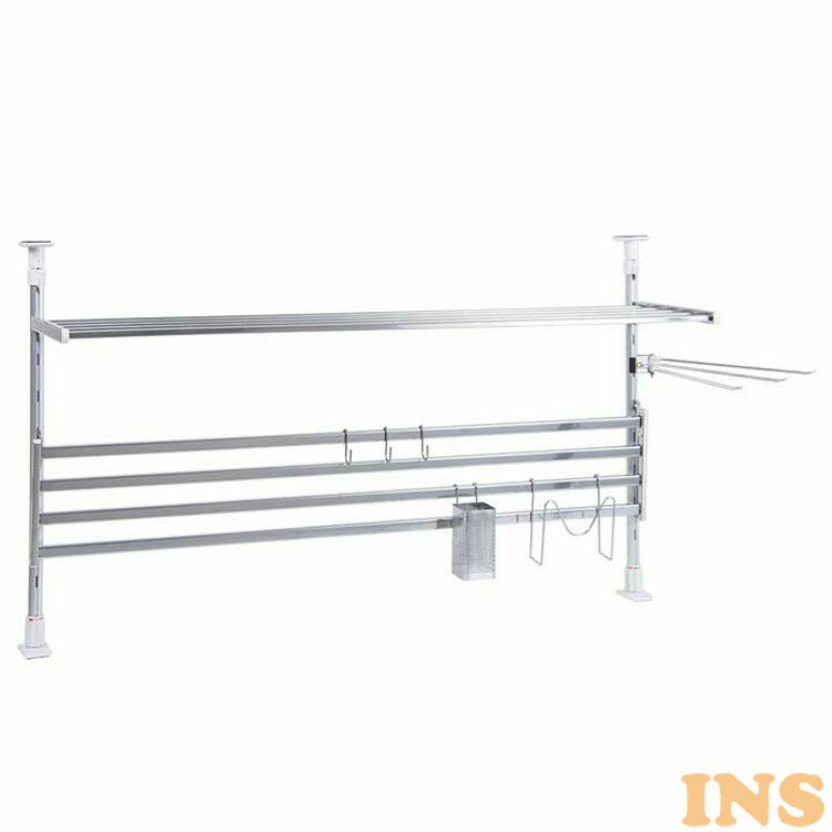 水切りラック キッチン つっぱり棚 2段 つっぱり棚2段90cmお買得セット TP2-90K 送料無料 つっぱり棚 突っ張り棚 つっぱり収納 突っ張り収納 ステ...