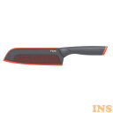 包丁 キッチン 三徳包丁 ナイフ T-fal フレッシュ サントク 16.5cm K13402 T-fal チタンコーティンフ 清潔 耐久性 三徳 保護カバー付...