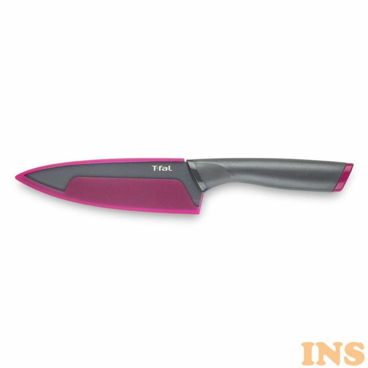 包丁 キッチン T-fal ナイフ フレッシュ シェフ 15cm K13403 ティファール シェフ カバー付き ステンレス チタンコーティング お手入れ簡単 食材がくっつかない アウトドア