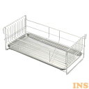 水切りかご ワイド シルバー 42667 送料無料 水切りかご 水切りバスケット シンク ステンレス 日本製 燕三条 収納 お皿 グラス 省スペース 下村企販 【B】