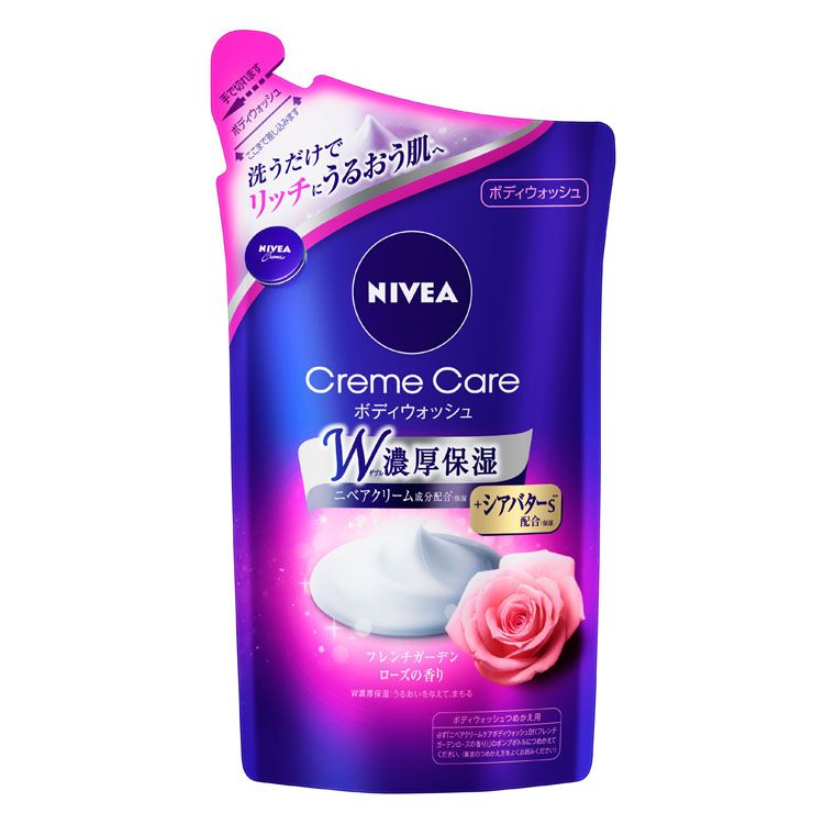 ◆15日限定ポイント2倍◆ ニベア ボディソープ ボディウォッシュ NIVEA クリームケア フレンチガーデンローズ 詰替 360ml 花王 つめかえ用 保湿 リッチ しっとり うるおい ガーデンローズ Kao 【D】