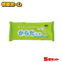 【5個セット】ウェットティッシュ 50枚 からだふき 無香料 ノンアルコール 体拭き WTY-B50E アイリスオーヤマ