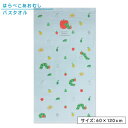 【GW限定ポイント5倍 5月6日23:59迄】はらぺこあおむし バスタオル 60×120cm 綿100% 表ガーゼ 裏パイル フルーツビヨリ キャラクター 保育...