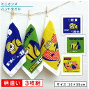 【GW限定ポイント5倍 5月6日23:59迄】ミニオンズ MINION ハンドタオル 柄違い 3枚セット 30×30cm 綿100% 制菌加工 レイジーポップ ...