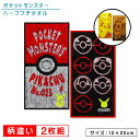 【GW限定ポイント5倍 5月6日23:59迄】ポケットモンスター ポケモン ポケットタオル 2枚セット 20×10cm 綿100% ジャガードタオル ネームタグ...