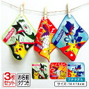 \ポイント2倍 7月15日まで/ポケットモンスター ポケモン ミニタオル 柄違い 3枚セット 16×16cm 綿100% ネームタグ付き キャラクター ピカチュ...