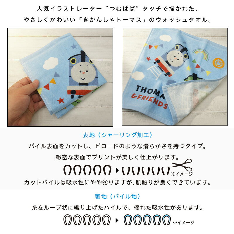 【エントリーでP6倍 19日20:00~26日1:59】きかんしゃトーマス ハンドタオル 34×35c...