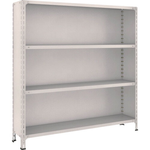 TRUSCO　軽量棚背板・側板付　W1500XD300X1500　4段　ネオグレー 55V24