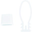 TRUSCO みかんネット用留め具 白 100個入 BETW100
