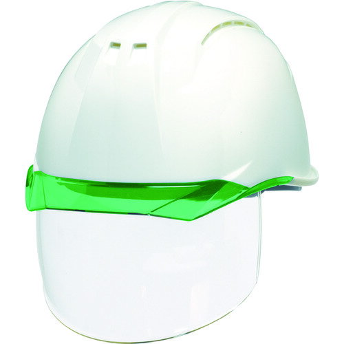 DIC　透明バイザーヘルメット（シールド面付）　AP11EVO−CSW　KP　白／グリーン AP11EVOCSWHA6KPWG