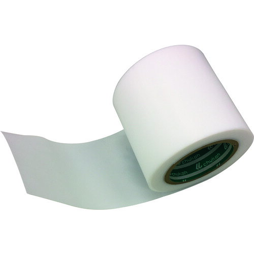 フッ素樹脂（PTFE）をフィルム状に切削した製品です。耐熱性・非粘着性・絶縁性・耐薬品性・滑り性に優れます。ACF圧着など熱プレスの離型フィルムに。電線等の電気絶縁に。各種設備の滑り用ライニング材に。OA機器の摺動用。色：ホワイト幅(mm)：50長さ(m)：10厚さ(mm)：0.5使用温度範囲(℃)：-100〜260非粘着タイプフッ素樹脂（PTFE）切断にはカッターが必要。　