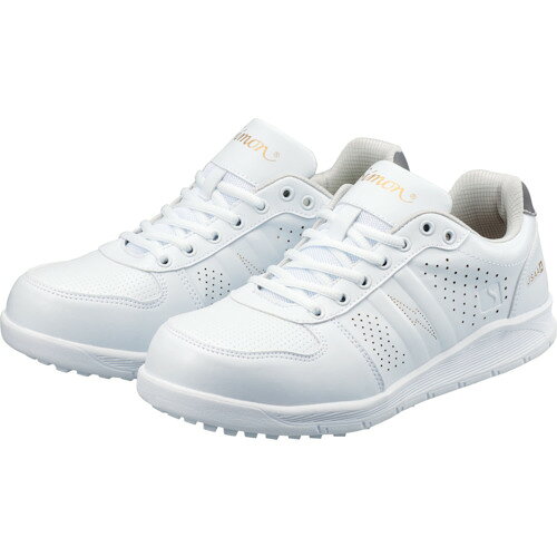 シモン　耐滑静電プロスニーカー　24．0cm　ホワイト NS611WS24.0