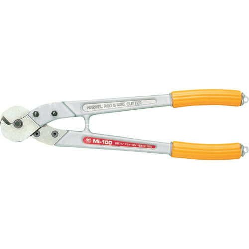 銅線から鉄筋までの幅広い用途です。ワイヤロープの切断に。切断能力(mm)ワイヤ：Φ10全長(mm)：445切断能力(mm)ケーブル線(IV線)：Φ17切断能力ケーブル線(IV線)：Φ17適合替刃：MI100C切断能力(mm) ケーブル線(IV線)切断能力(mm) ワイヤハンドル部：特殊アルミ合金刃部：特殊鋼　