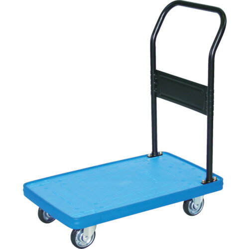 TRUSCO　MKP樹脂製台車　固定式　716X436　ブルー MKP158B(4)