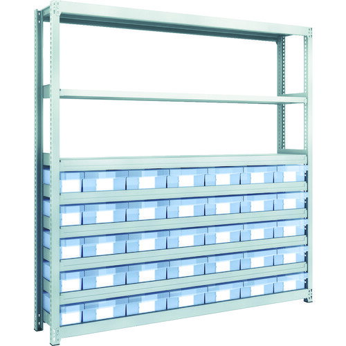 Rakuten - TRUSCO　M2型軽中量棚　H1800　樹脂透明引出付　小X5大X30 M26638C5D30