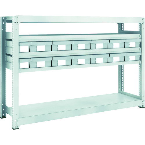 Rakuten - TRUSCO　M3型中量棚　H1200　樹脂NG引出付　小X2大X12 M34655E2F12