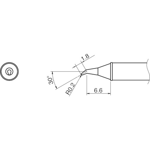 白光　こて先／0．2RSSB型 T3101JS02