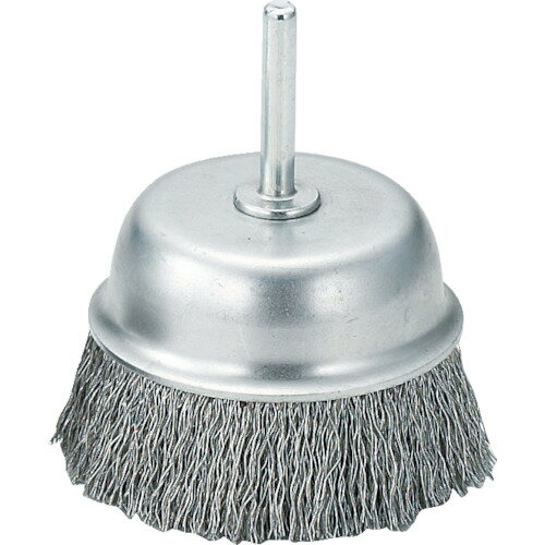 TRUSCO　軸付カップブラシ　φ75X軸6　ステンレス線　線径0．3 TB6643