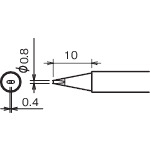 グット　替こて先　0．8D　（1本＝1PK） RX80HRT0.8D