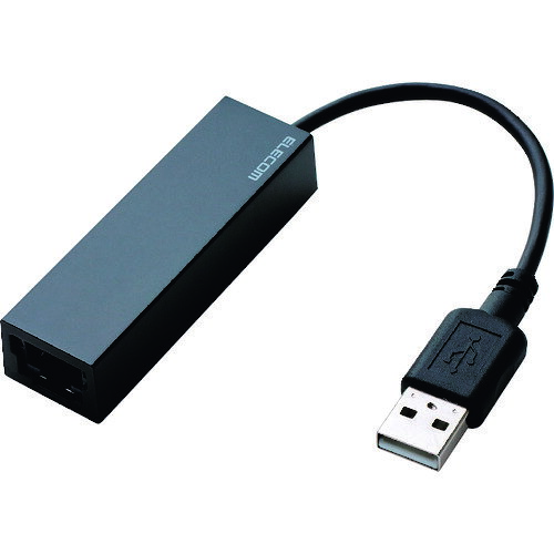有線LANポートが無い薄型パソコンに最適なUSB2.0LANアダプターです。ケーブルの長さは、持ち運びに便利な9cmです色：ブラック幅×奥行×高さ(mm)：67×67×67×20×20×20×15×15×15ケーブル長さ(cm)：9USBケーブル方式：USB2.0コネクター形状：USB(A)オス適合機種：USBポート(Type-A)を搭載したWindowsパソコン、Intel社製CPUを搭載したMac対応OS：Windows10(32bit/64bit)/Windows8.1(32bit/64bit)/Windows7(32bit/64bit)(SP1)、MacOS10.12/MacOSX10.11/MacOSX10.10プラスチック有線LANアダプター本体1台、マニュアル、CD1枚　