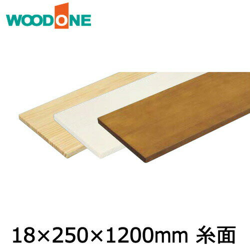 棚板　厚み18mm　糸面　奥行250mm　長さ1,200mm　ニュージーパイン ウッドワン WOODONE 建材プロ じゅうたす ★大型便★