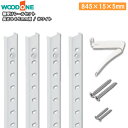 棚受けレールセット ホワイト 845mm用 レール4本 棚受12個 845×15×5 ウッドワン WOODONE 建材プロ じゅうたす(3)