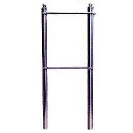 ステンレス製　金具付オリジナル塔婆立　スプリング付ミニ　3コマ1尺4寸（横幅420mm）柱36mm　お墓用塔..