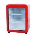 【アウトレット売り尽くし特価】 68L 赤 レトロ 冷蔵ショーケース 小型 HJR-RK70RDAR 【6ヶ月保証】 LED庫内灯 おしゃれ 冷蔵ショーケース 卓上 業務用 冷蔵庫 送料無料 Hijiru メーカー直販 熱中症対策