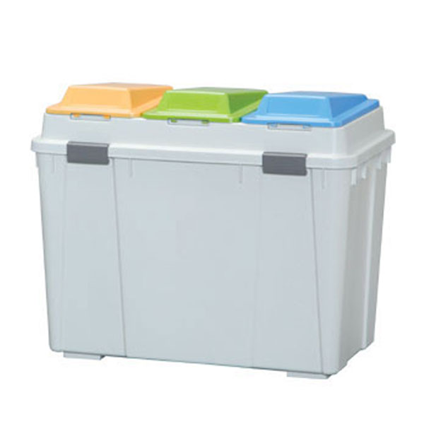 《全品P3倍★15日限定》ゴミ箱 3分別 135L 大容量 3分類ペール深型ベージュ BPW-780D【/くずかご/分別/3分別/キッチン/色付き】