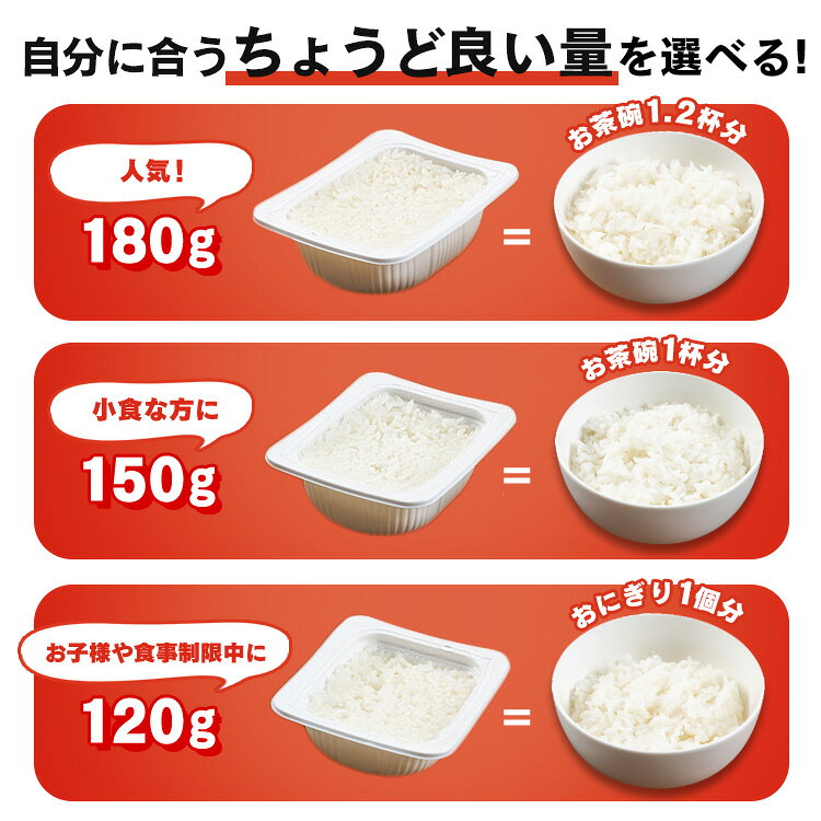 【18食】パックご飯 わがまま家族セット 120g 150g 180g 200g 250g 300g ご飯パッ...